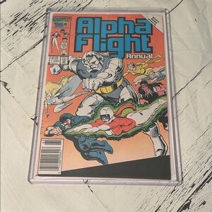 Marvel Alpha Flight Annual Comic - Orange and Blue Cover